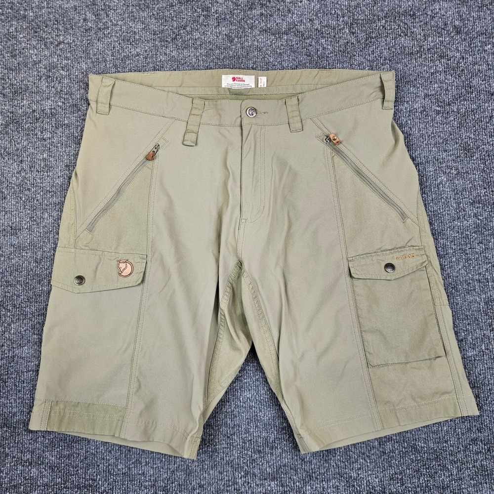 Fjallraven Abisko Shorts Men 37 W38xL12 G-1000 Trekking Hiking Cargo Green 82833